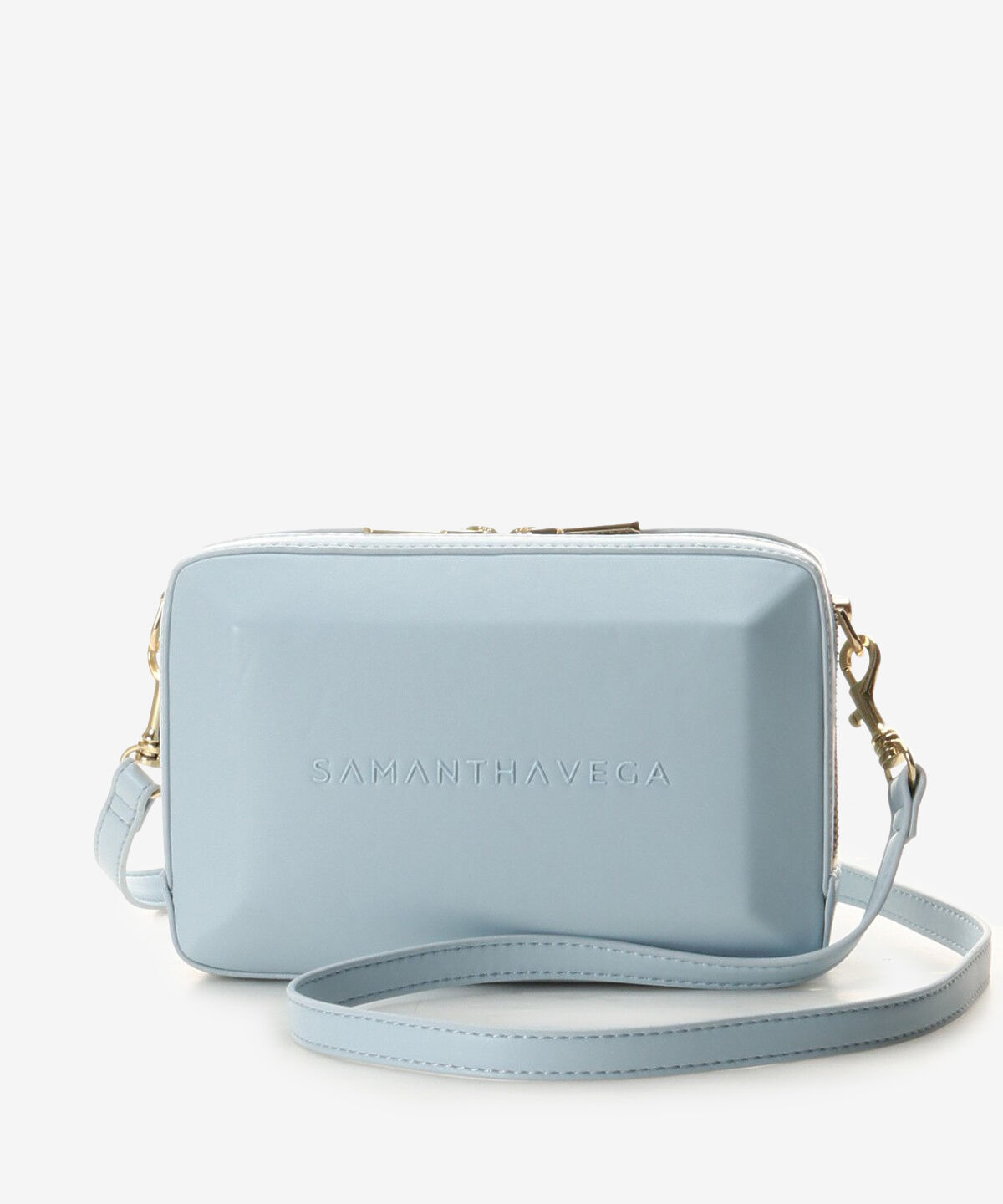 Samantha Vega「スクエアストーンショルダーバッグ」|ショルダー・メッセンジャー|ライトブルー
