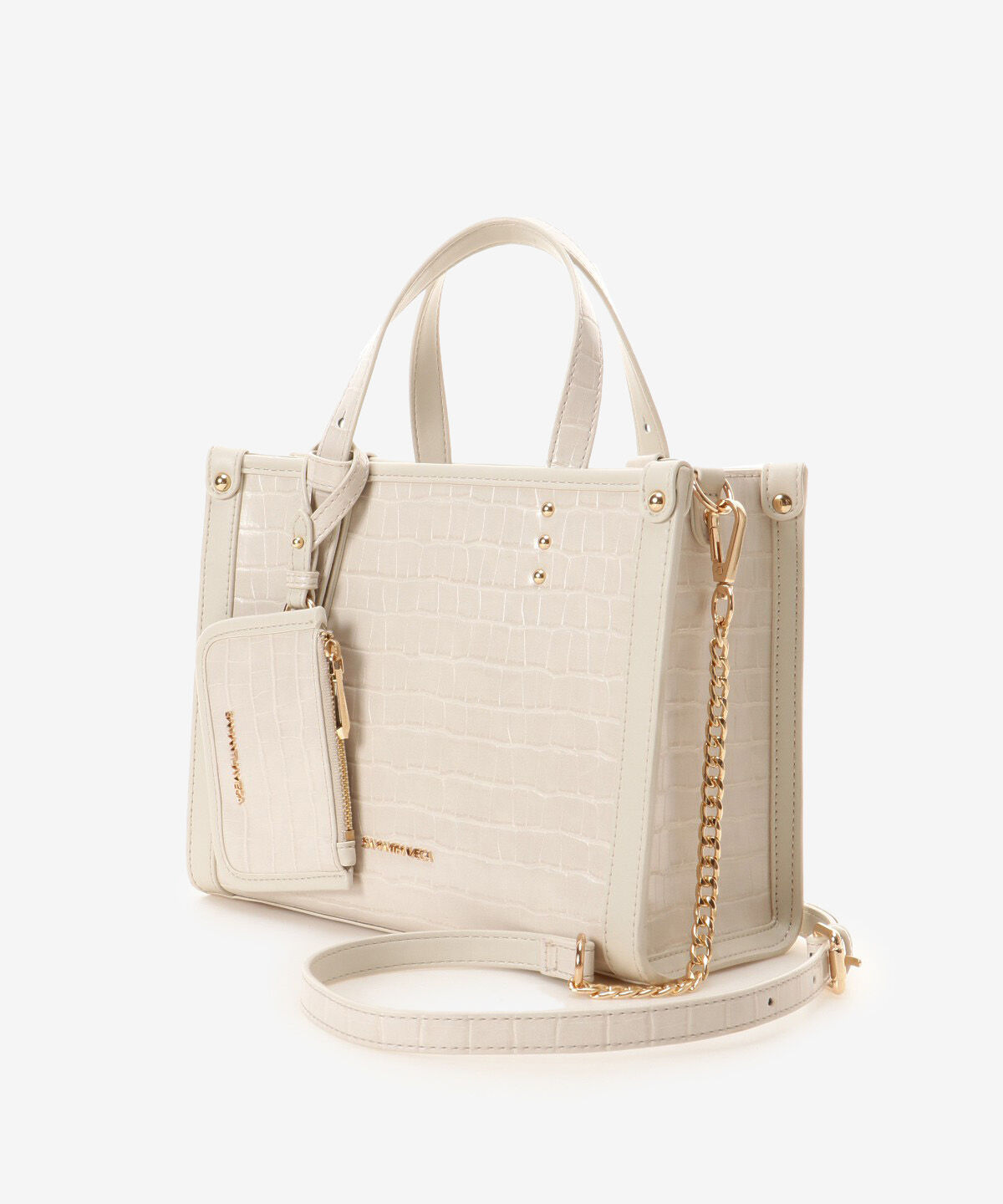 Samantha Vega「クロコ調シンプル横型ハンドバッグ」|ハンドバッグ|