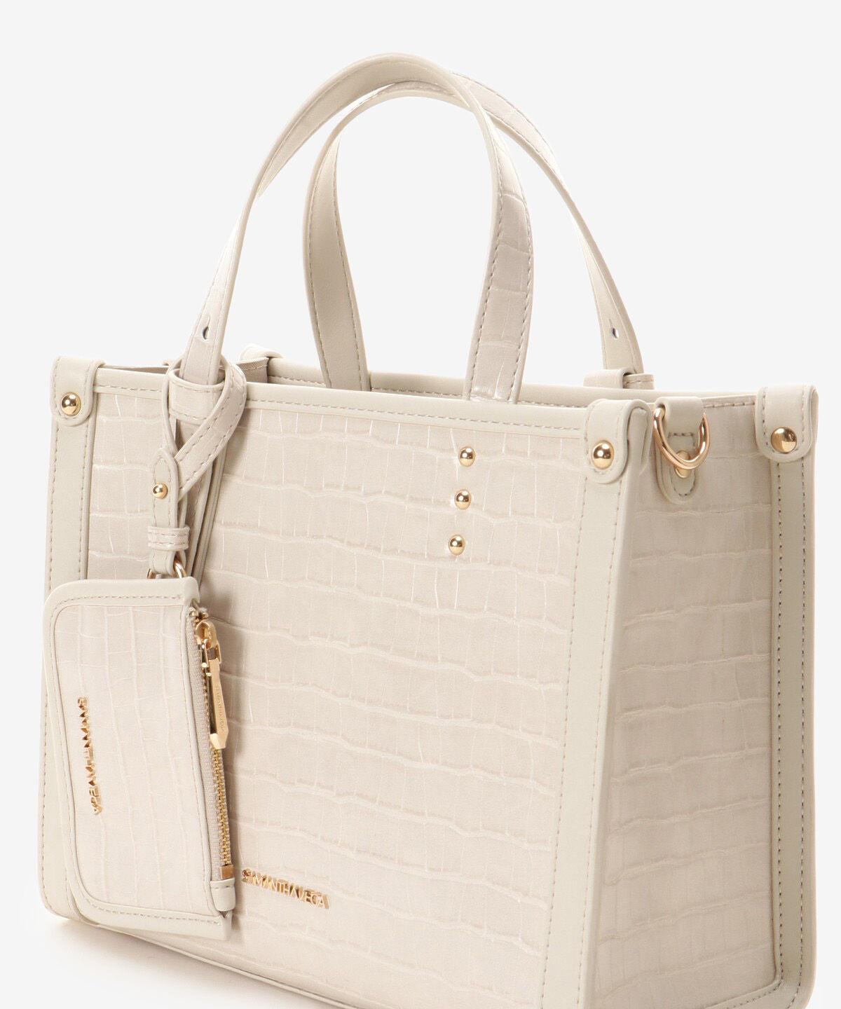 Samantha Vega「クロコ調シンプル横型ハンドバッグ」|ハンドバッグ|