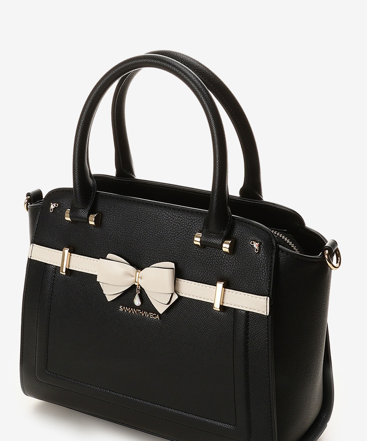 Samantha Vega「バイカラーアクセントリボンハンドバッグ」|ハンドバッグ|