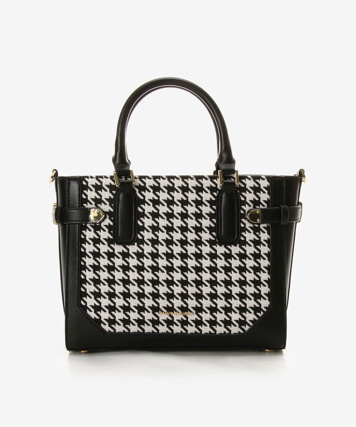Samantha Vega「千鳥格子ベルト金具ハンドバッグ」|ハンドバッグ|