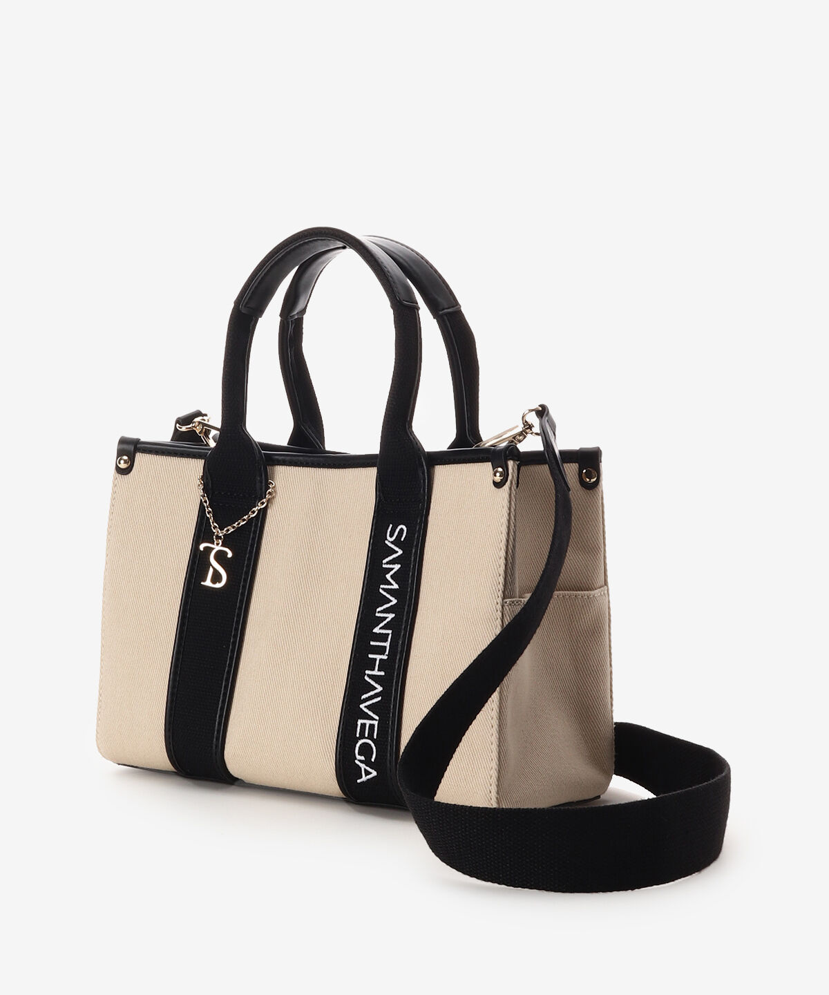 Samantha Vega「ロゴテープキャンバスハンドバッグ（小）」|ハンドバッグ|