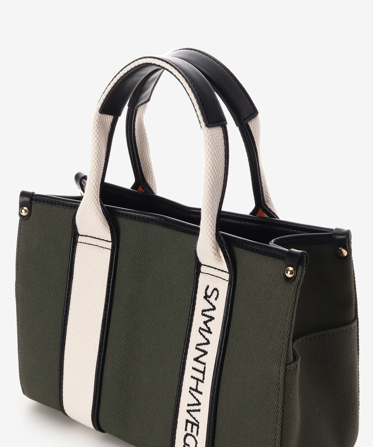 Samantha Vega「ロゴテープキャンバスハンドバッグ（小）」|ハンドバッグ|