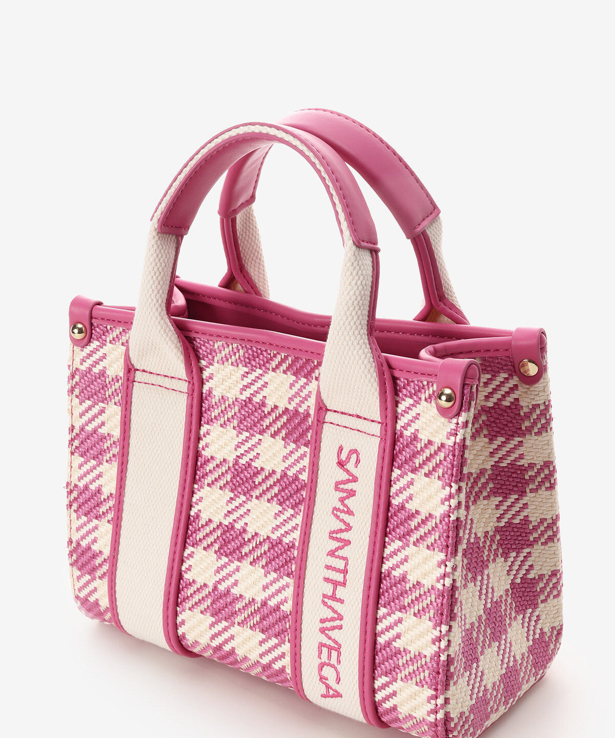 Samantha Vega「ロゴテープギンガムチェックショルダーバッグ（ミニ）」|ショルダー・メッセンジャー|