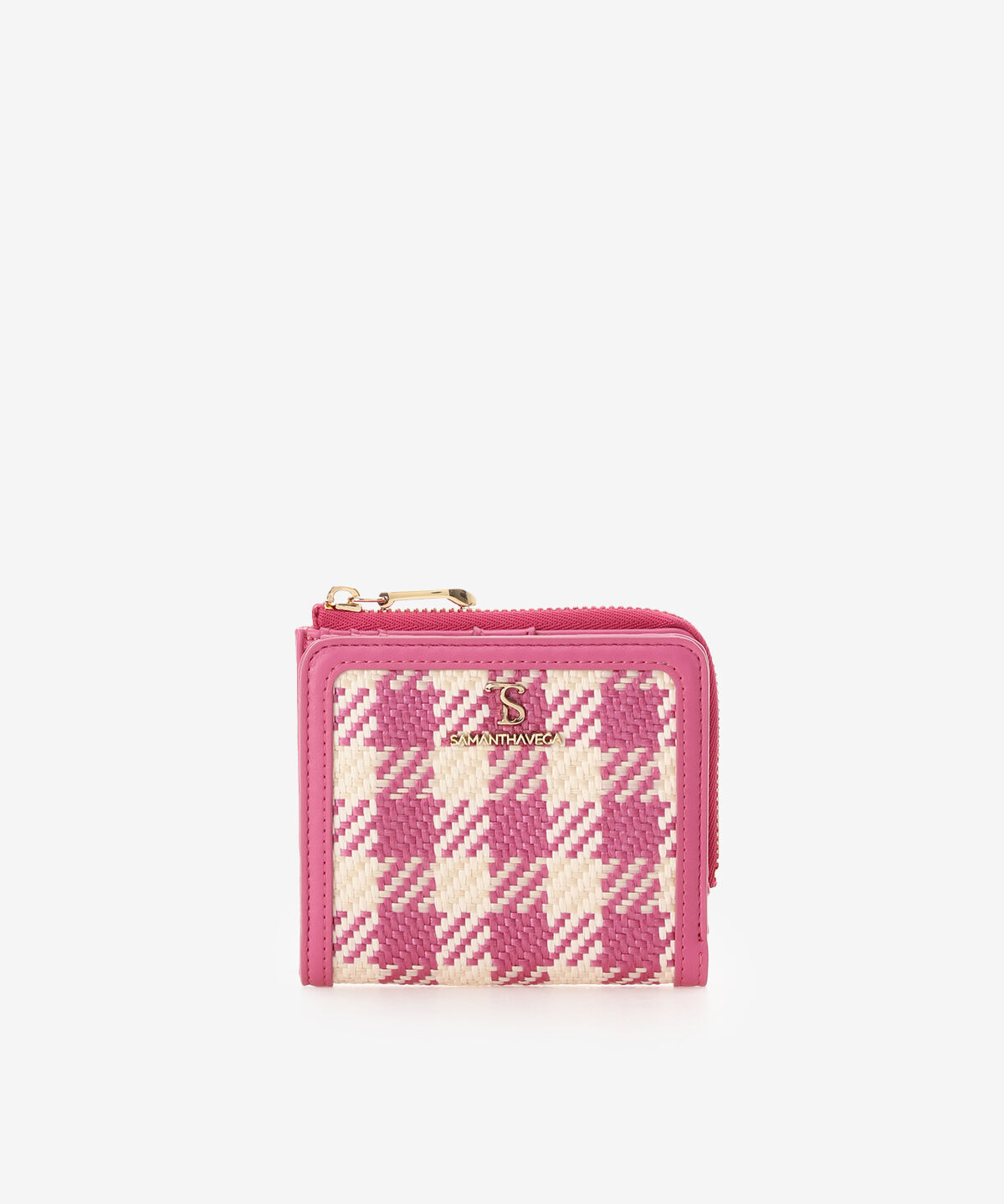 Samantha Vega「ギンガムチェックミニマム財布」|財布|ピンク