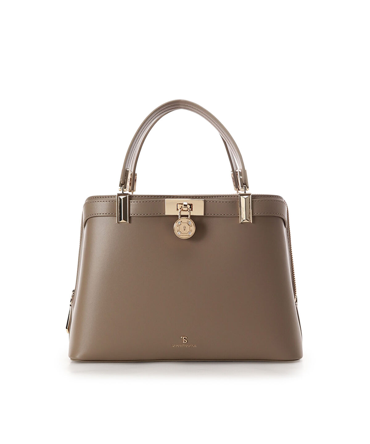 Samantha Vega「サークルロックハンドバッグ」|ハンドバッグ|ベージュ