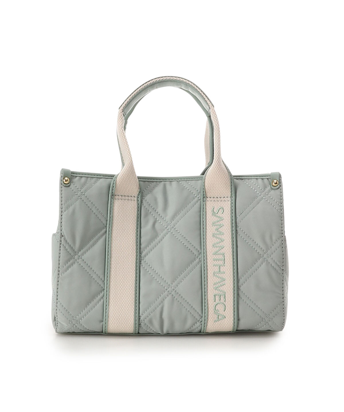 Samantha Vega「ロゴテープキルティングハンドバッグ（小）」|ハンドバッグ|ミント