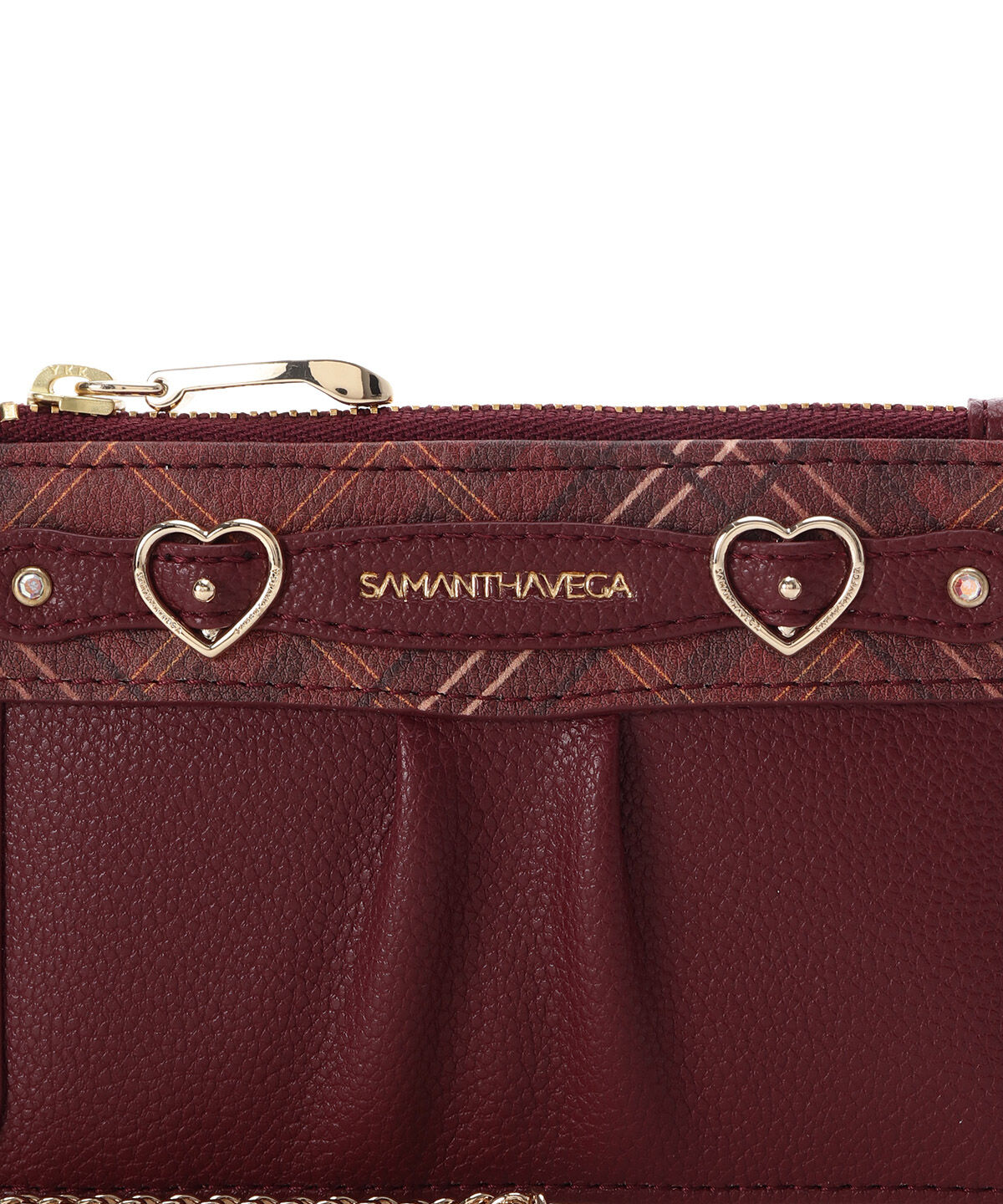Samantha Vega「チェックハートベルトマルチケース」|コインケース|