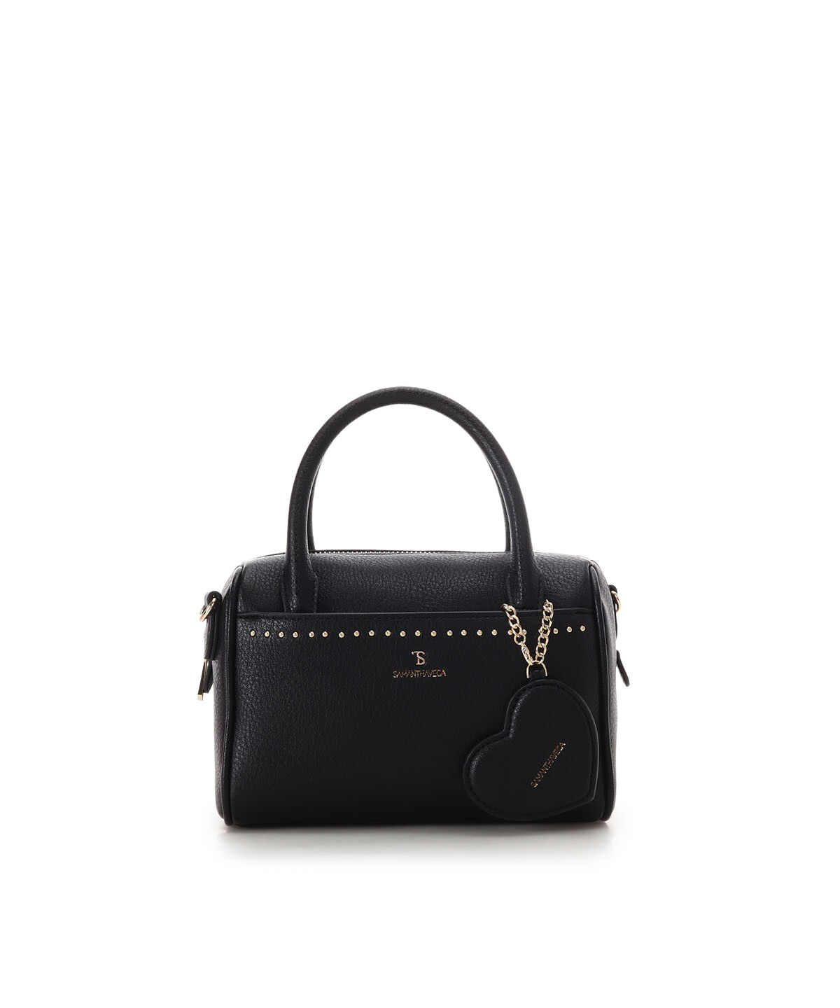 Samantha Vega「スタンダードキュートスタッズミニボストンバッグ」|ショルダー・メッセンジャー|ブラック