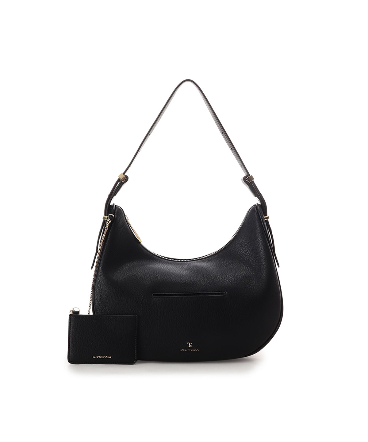 Samantha Vega「スマートハーフムーンバッグ」|ハンドバッグ|ブラック