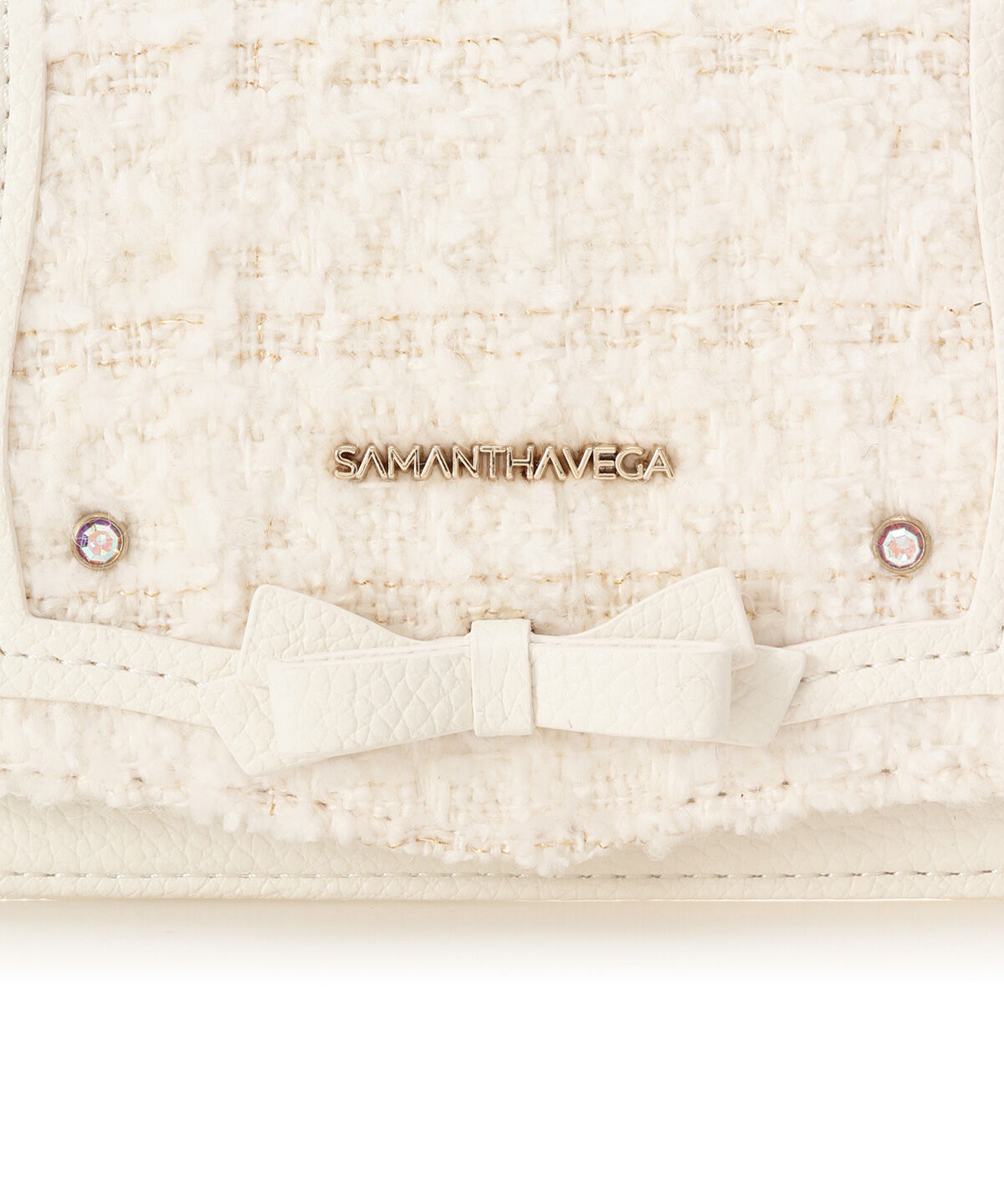 Samantha Vega「ソリッドリボンツイードパスケース」|定期入れ|