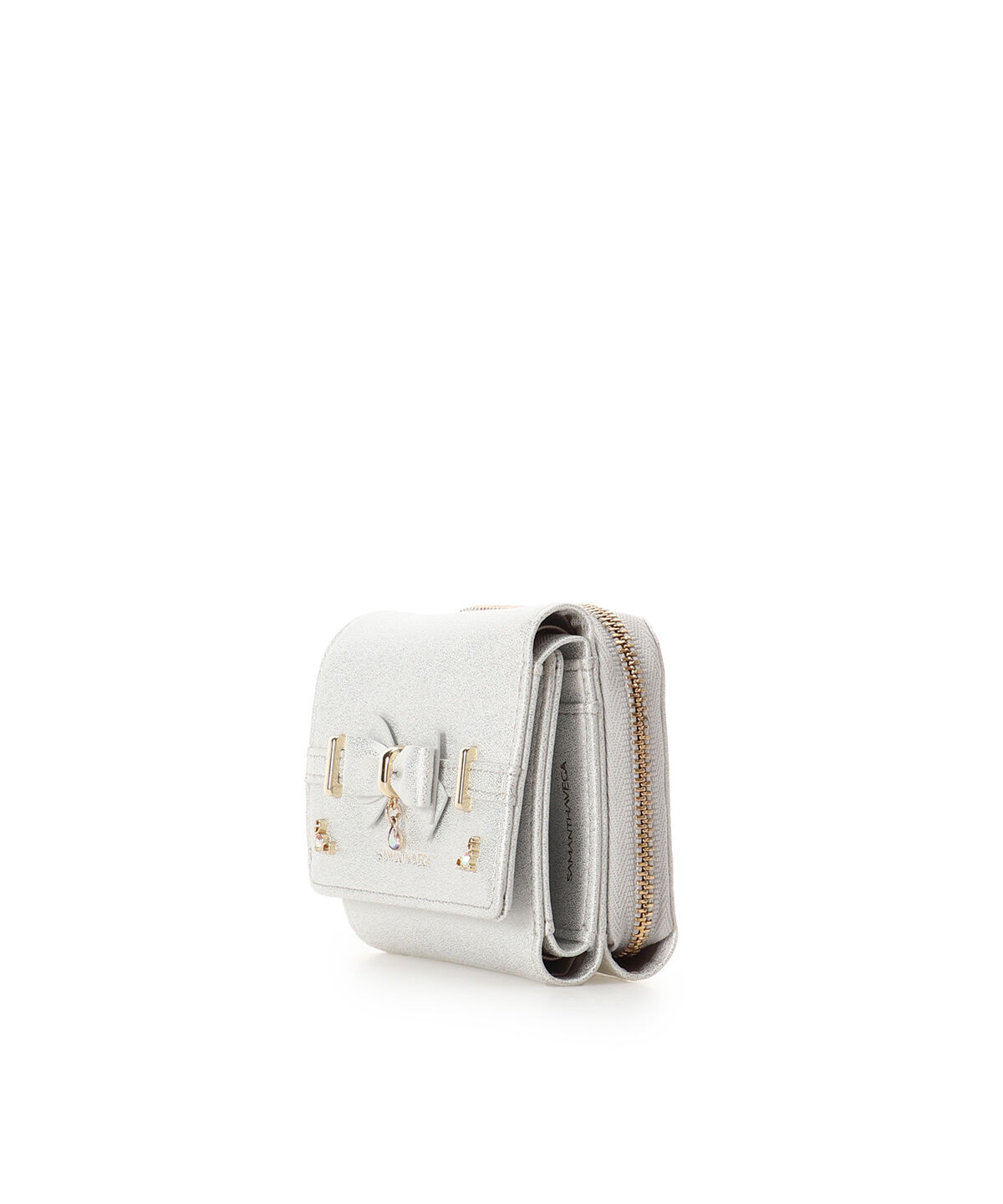 Samantha Vega「アクセントリボンラメ折財布」|財布|