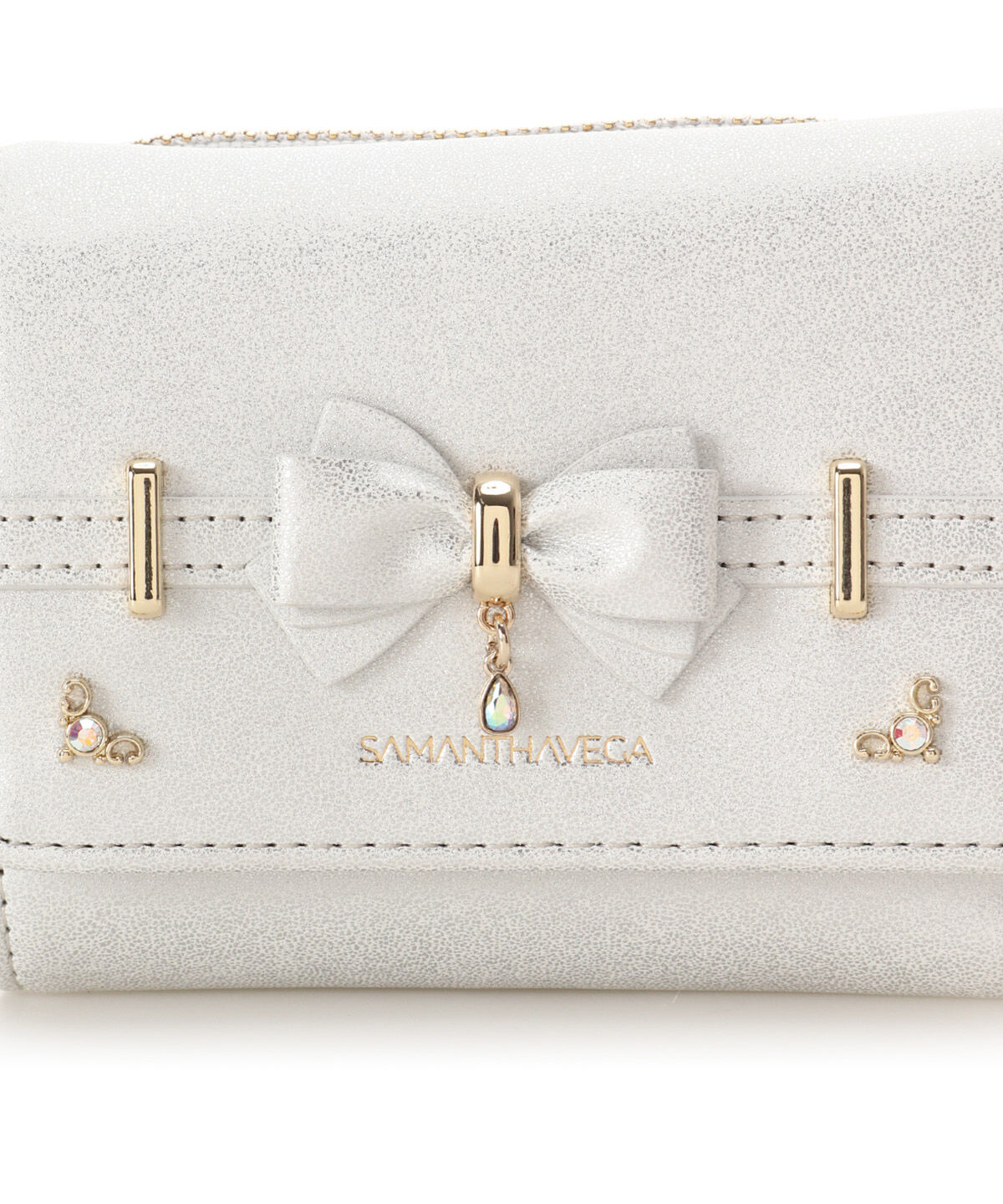 Samantha Vega「アクセントリボンラメ折財布」|財布|