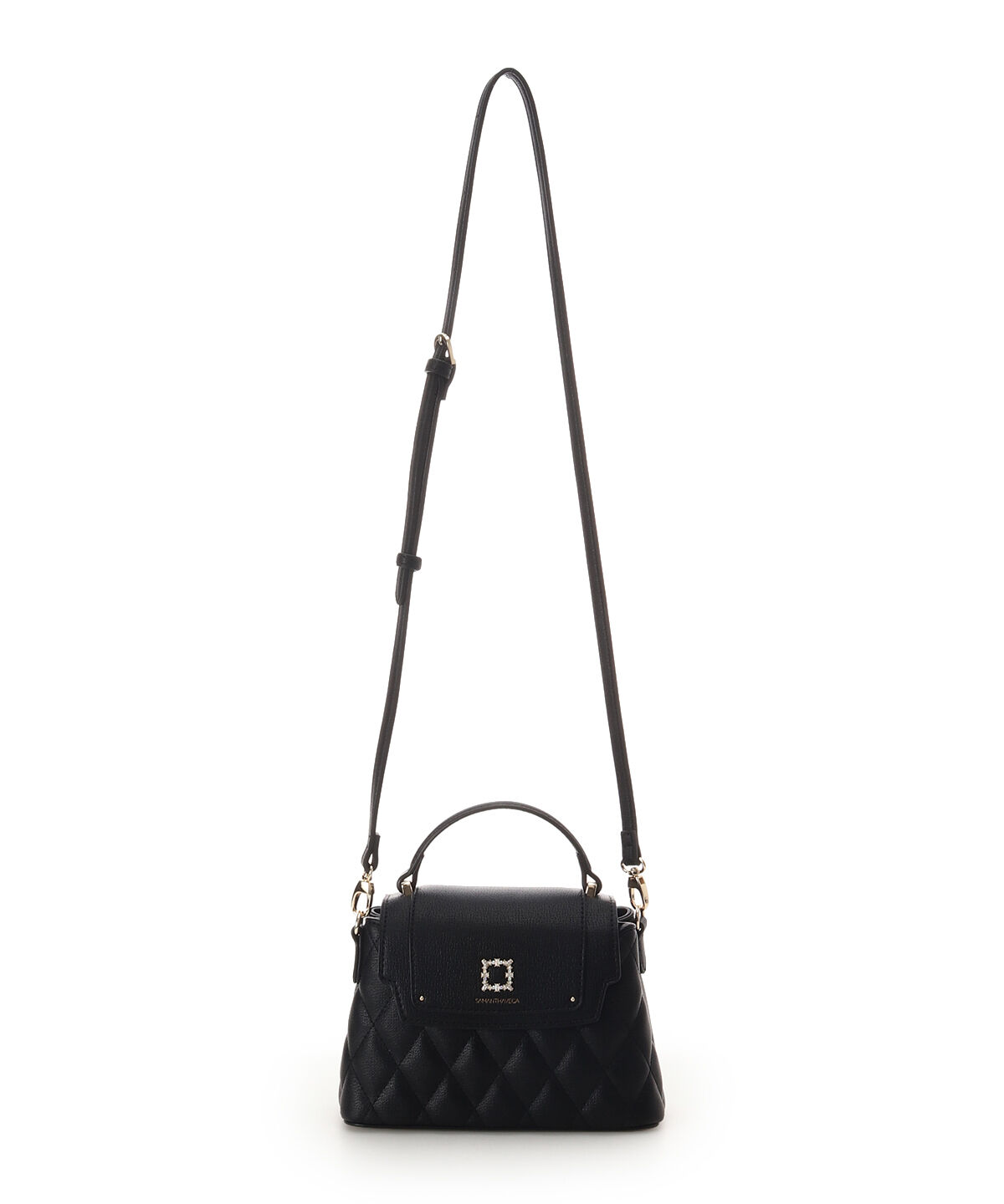 Samantha Vega「スクエアビジューキルトフラップショルダーバッグ」|ショルダー・メッセンジャー|
