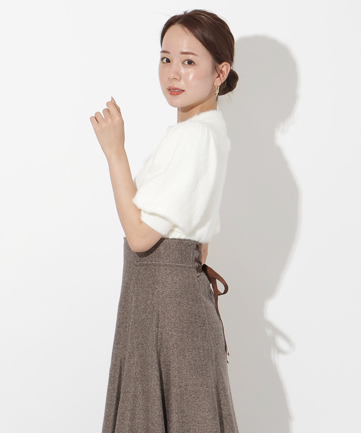 アンドクチュール「ラメフェザーニットプルオーバー」|ニット・セーター|