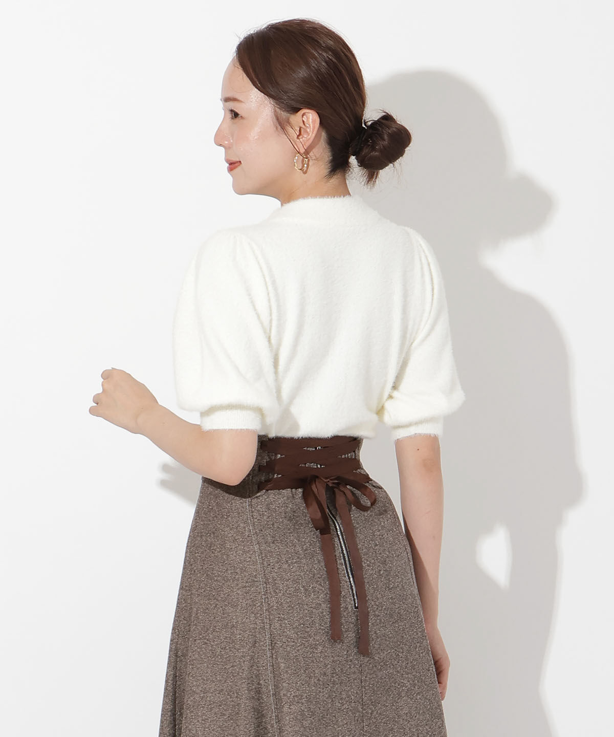 アンドクチュール「ラメフェザーニットプルオーバー」|ニット・セーター|