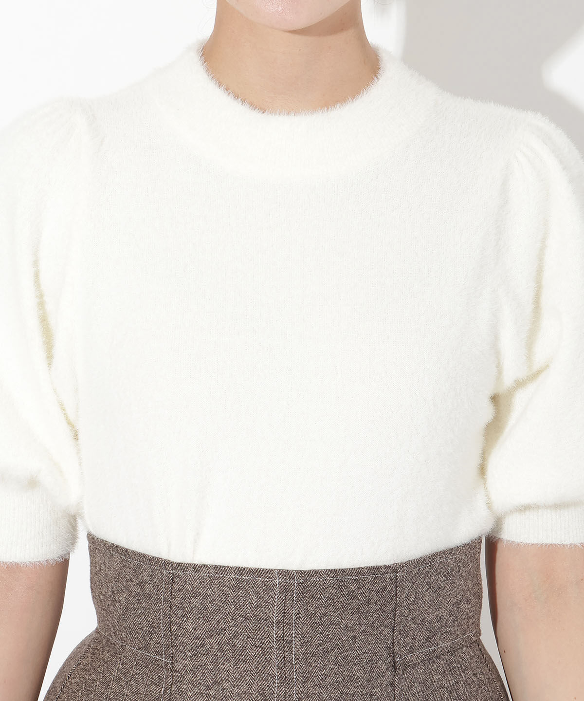 アンドクチュール「ラメフェザーニットプルオーバー」|ニット・セーター|