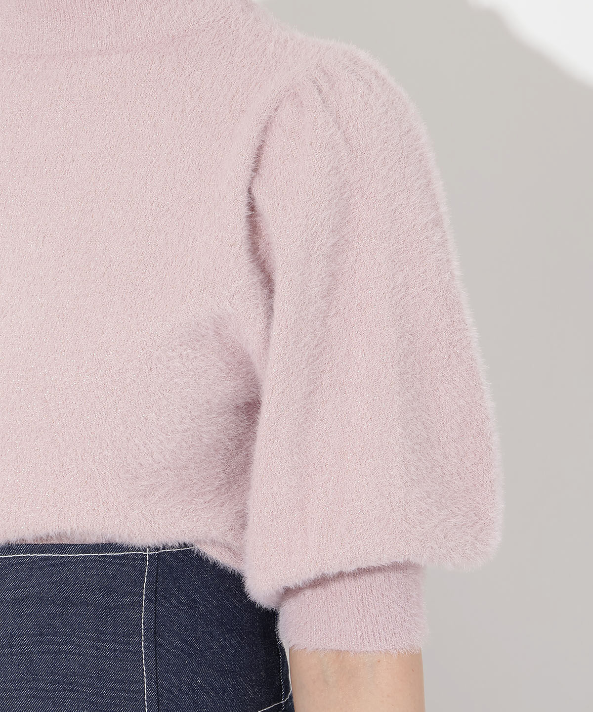 アンドクチュール「ラメフェザーニットプルオーバー」|ニット・セーター|