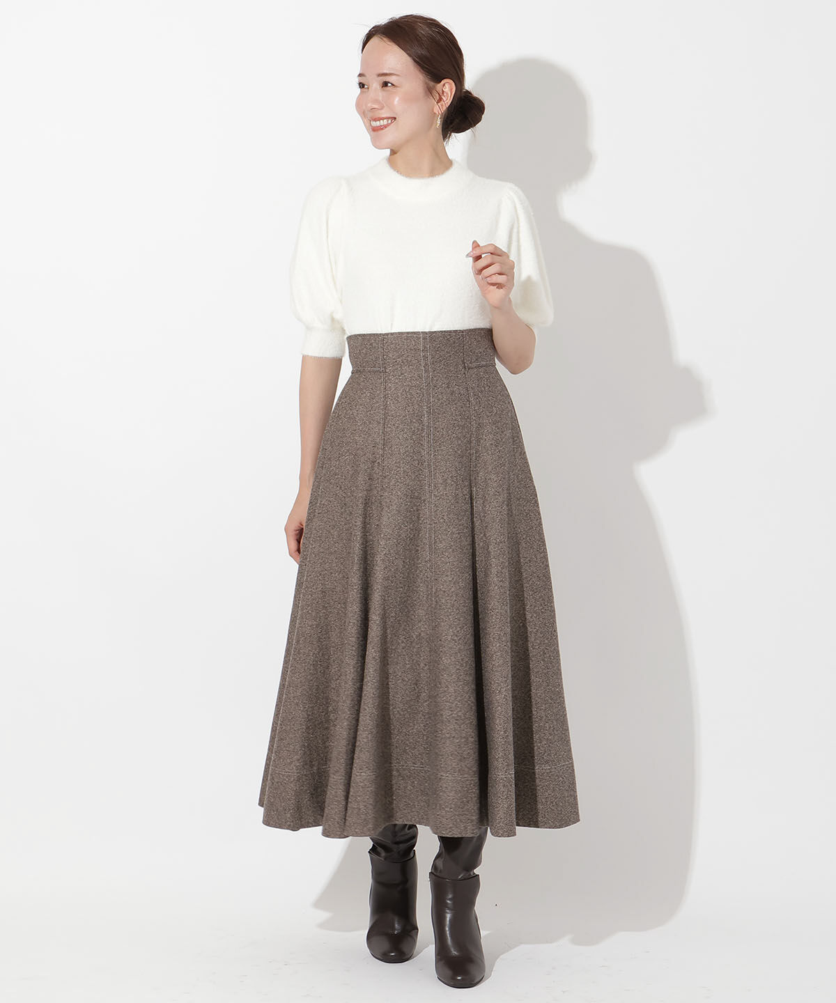 アンドクチュール「ラメフェザーニットプルオーバー」|ニット・セーター|