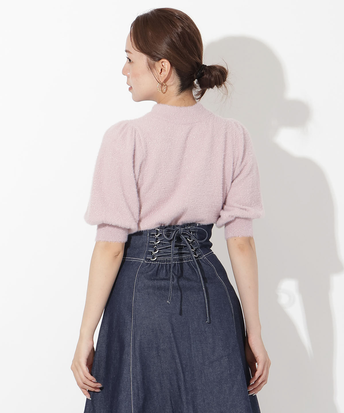 アンドクチュール「ラメフェザーニットプルオーバー」|ニット・セーター|