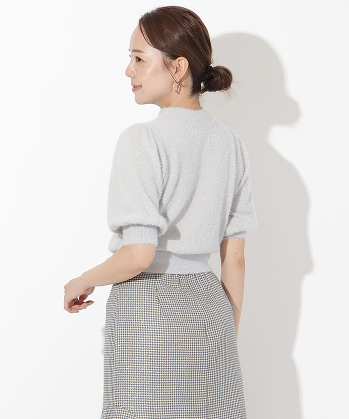 アンドクチュール「ラメフェザーニットプルオーバー」|ニット・セーター|