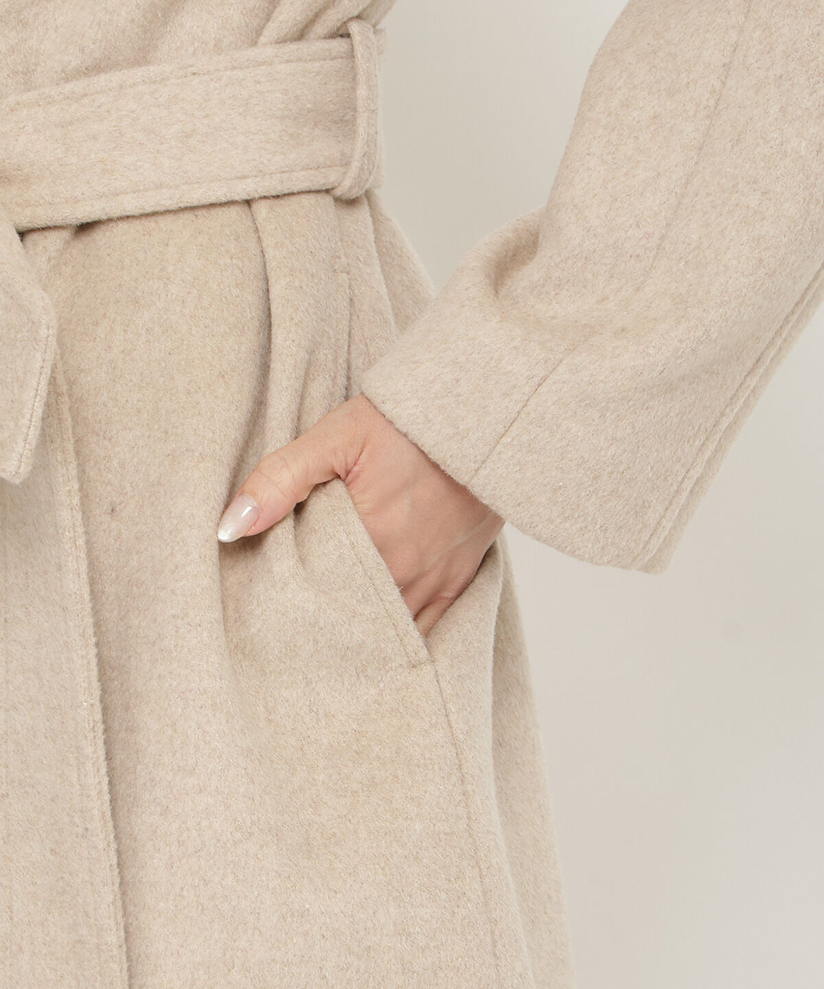 アンドクチュール「ケープカラーロングコート」|ダウン|