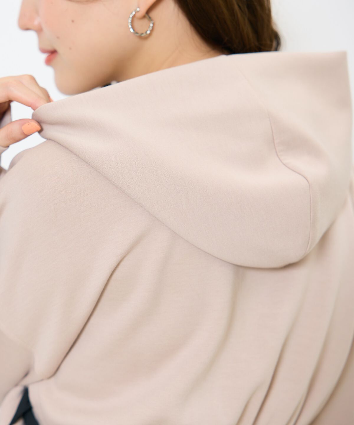 アンドクチュール「レースアップリボンフーディー」|パーカー|