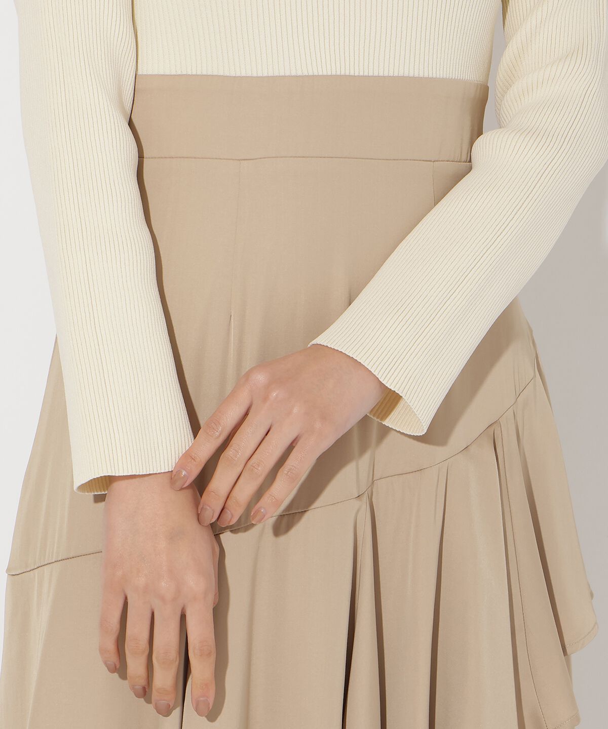 アンドクチュール「アシメスカートドッキングワンピース」|ワンピース|