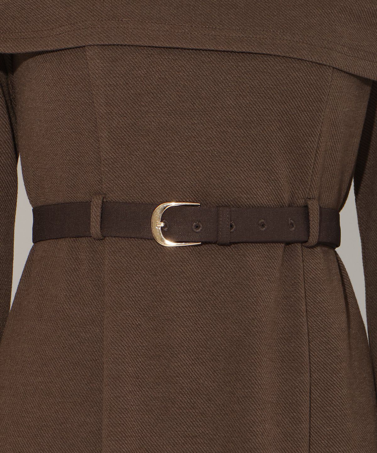 アンドクチュール「ベルト付きオフショルカットワンピース」|ワンピース|