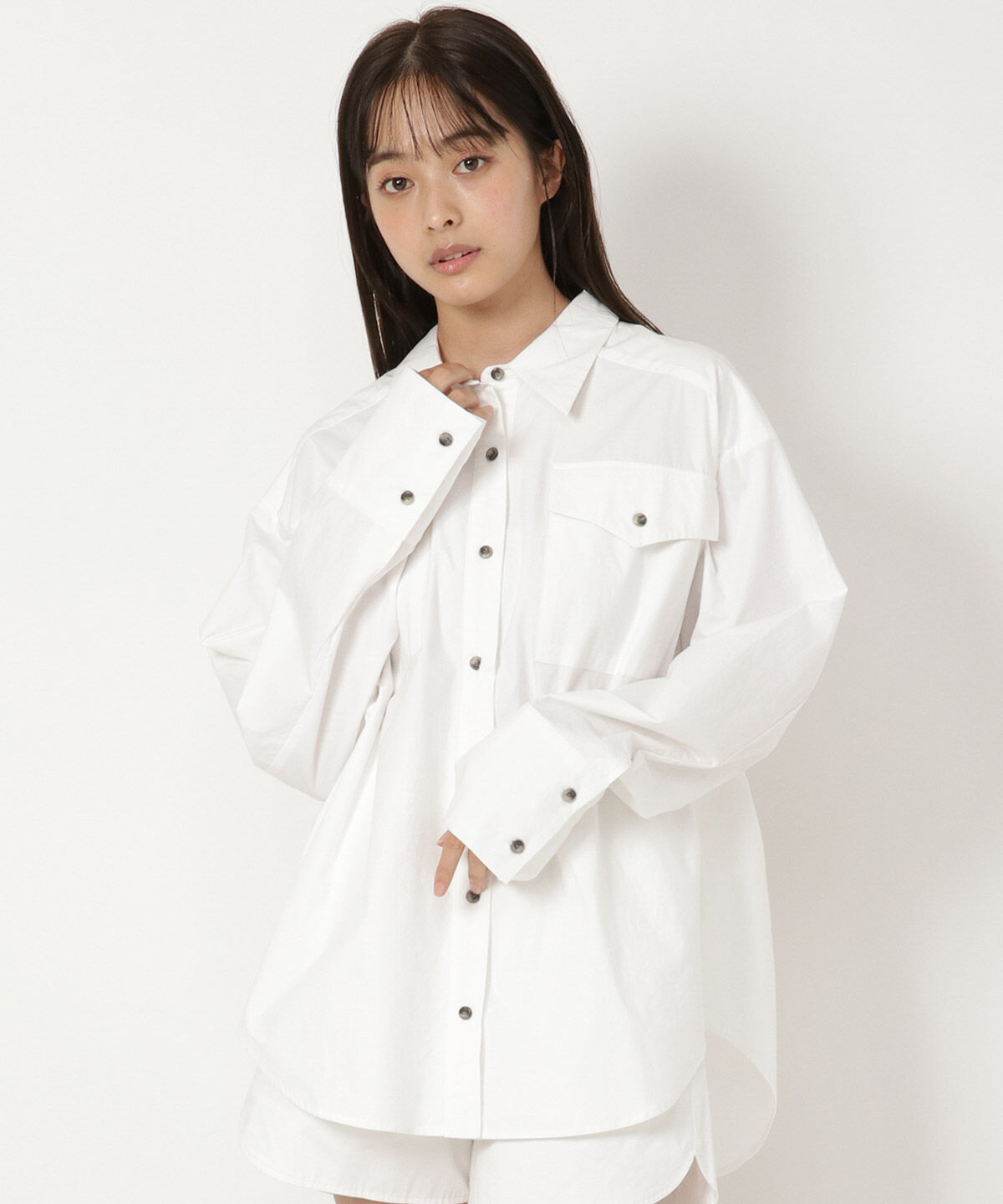 REDYAZEL「コットンポケットビッグシャツ」|シャツ・ブラウス|
