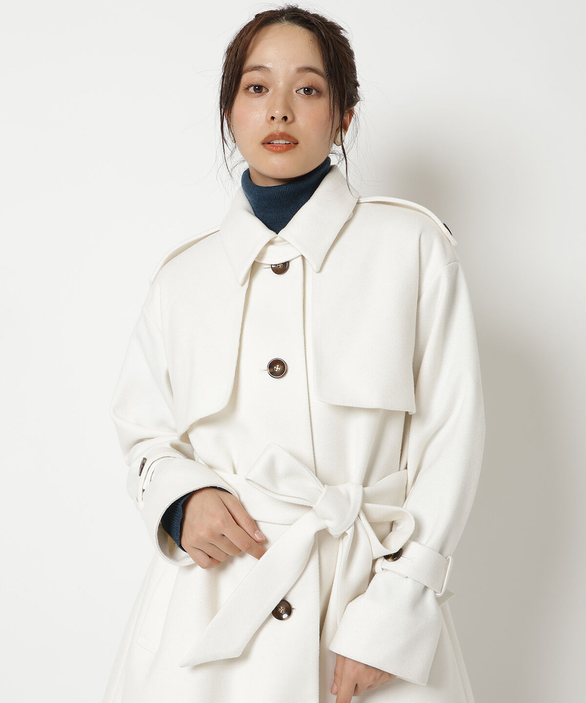 REDYAZEL「スタンドカラーショートコート」|ステンカラーコート|