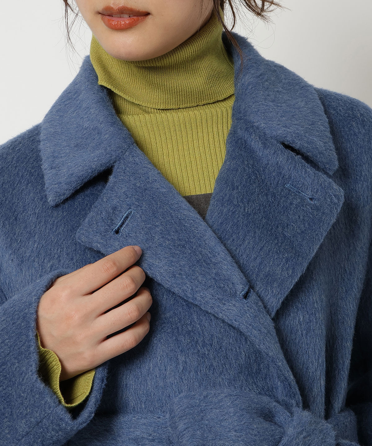 REDYAZEL「シャギーロングコート」|ステンカラーコート|