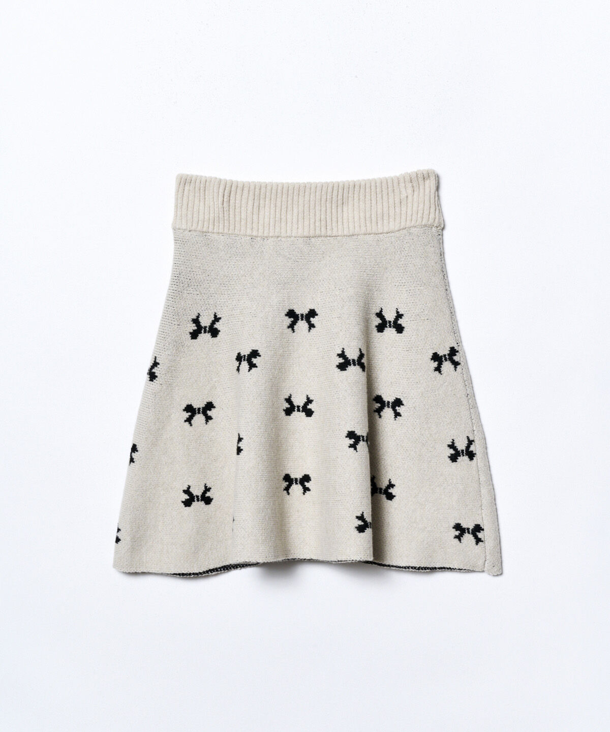 REDYAZEL「リボンジャガードニットスカート」|フレア|