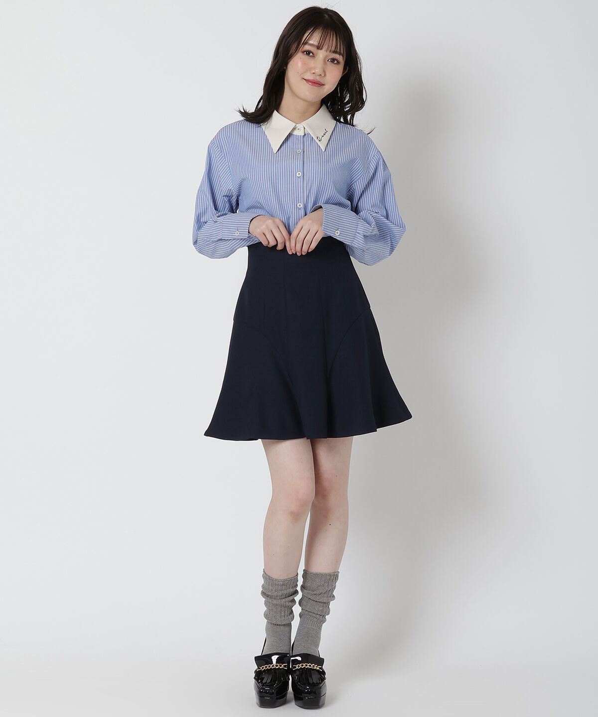 REDYAZEL「ハイウエストミニスカート」|フレア|