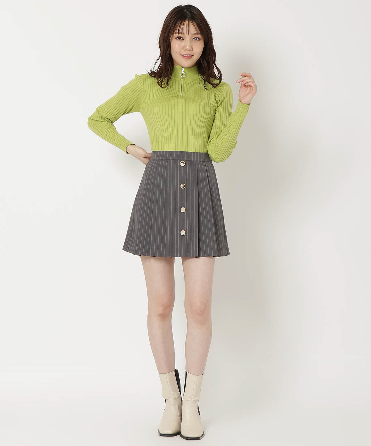 REDYAZEL「ジップアップニット」|ニット・セーター|