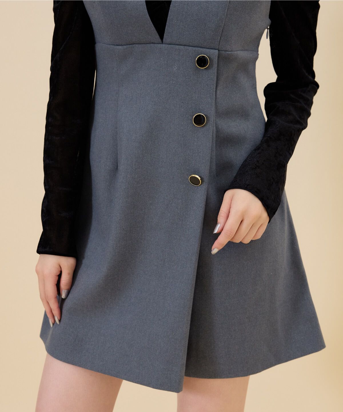 REDYAZEL「ラップデザインミニジャンスカ」|ジャンパースカート|