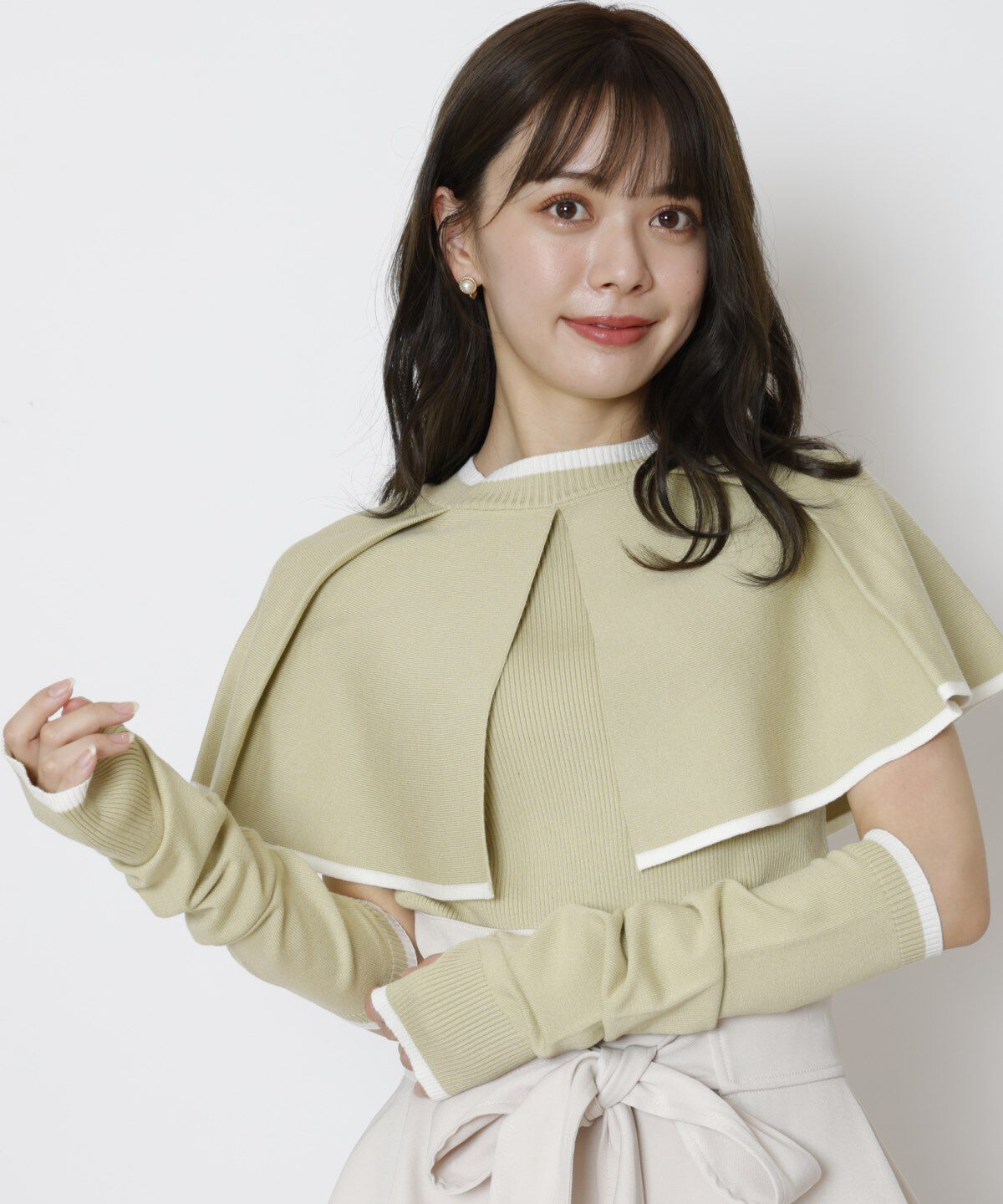 WILLSELECTION「アームカバーSETプルオーバー」|ニット・セーター|イエロー