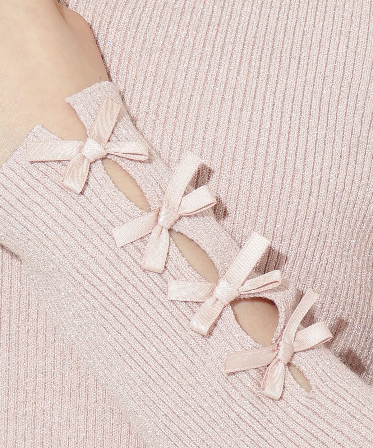 WILLSELECTION「袖リボンタートルニット」|ニット・セーター|