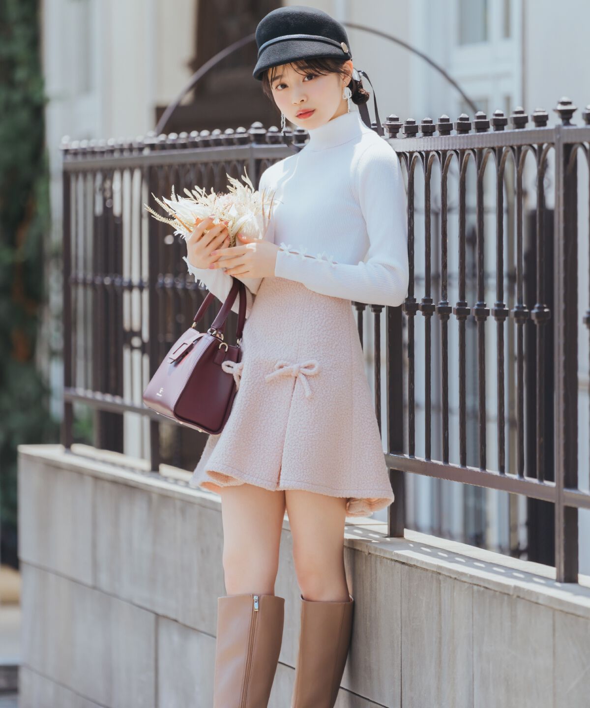 WILLSELECTION「袖リボンタートルニット」|ニット・セーター|