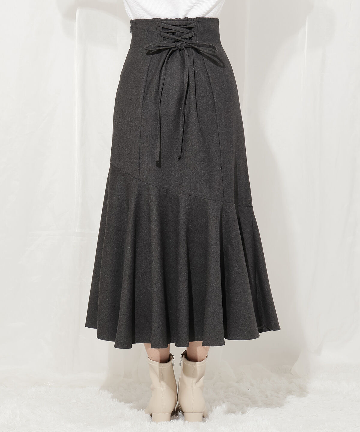 WILLSELECTION「アシメスリットギャザーマーメイドスカート」|フレア|