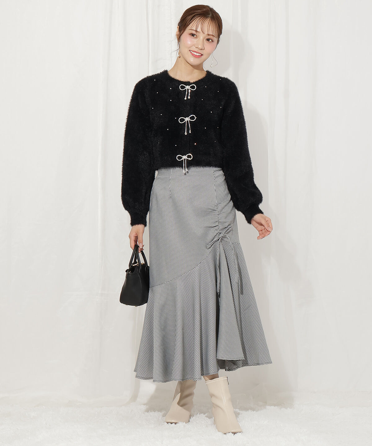 WILLSELECTION「アシメスリットギャザーマーメイドスカート」|フレア|