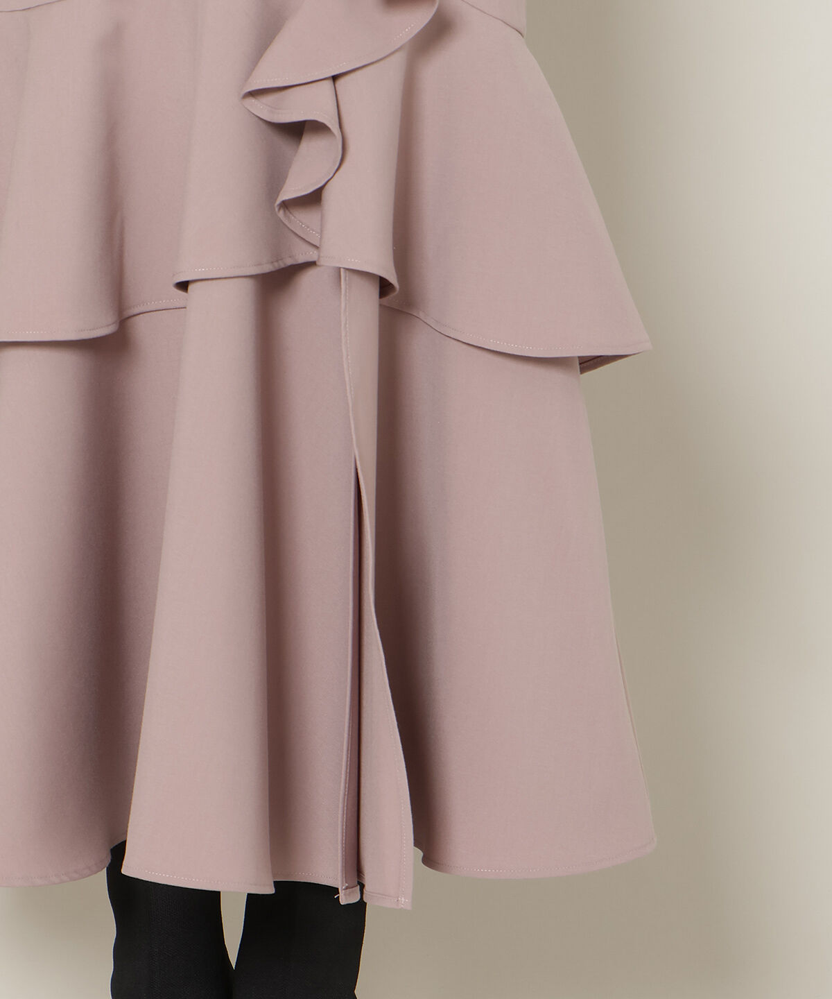 WILLSELECTION「スリットデザインラッフルハイウエストスカート」|フレア|