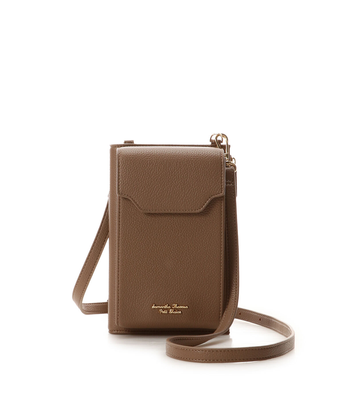 Samantha Thavasa Petit Choice「ウェーブフラップスマホショルダー」|ショルダー・メッセンジャー|ブラウン