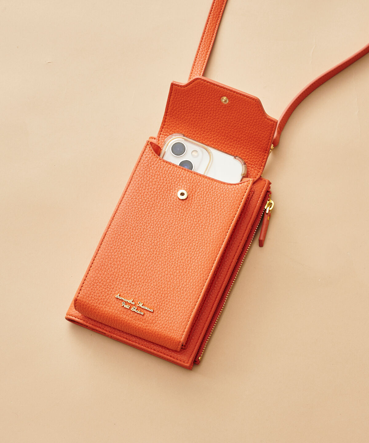 Samantha Thavasa Petit Choice「ウェーブフラップスマホショルダー」|ショルダー・メッセンジャー|