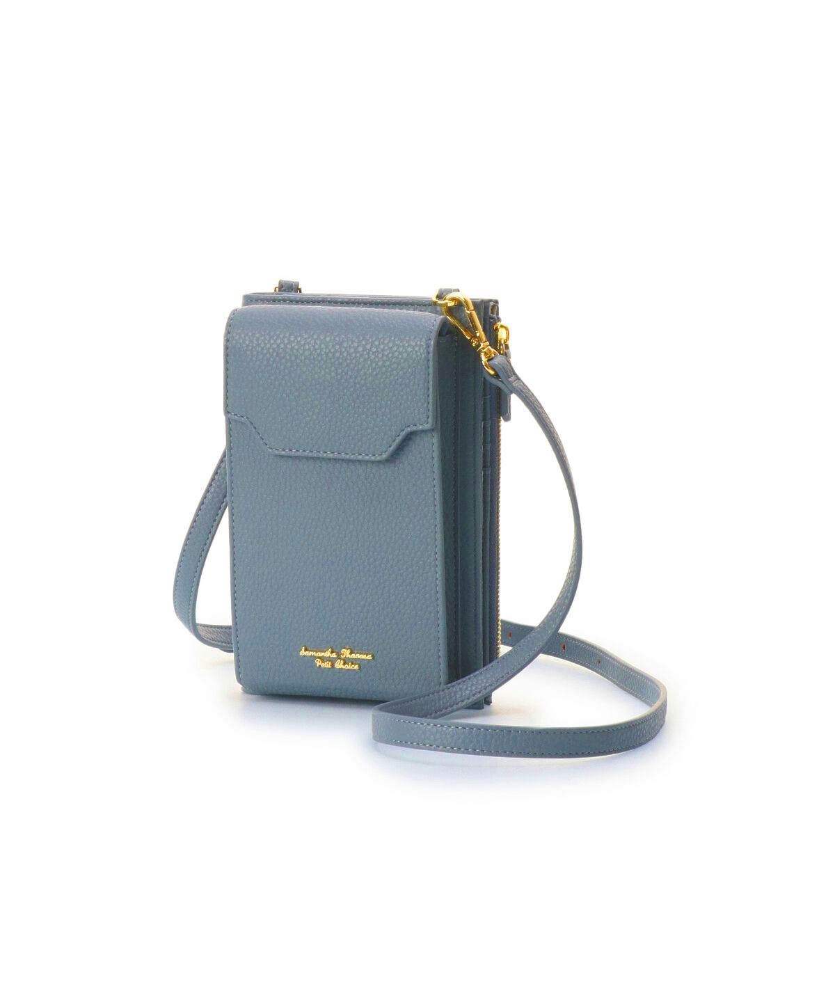 Samantha Thavasa Petit Choice「ウェーブフラップスマホショルダー」|ショルダー・メッセンジャー|ライトブルー