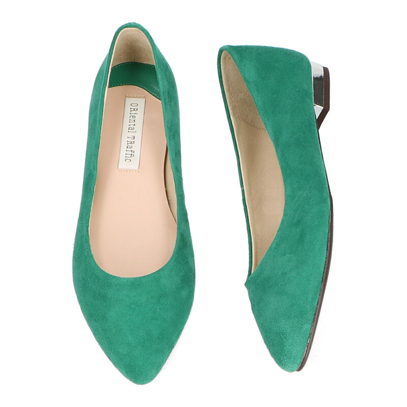 ORiental TRaffic「【アウトレット価格】本革スエードフラットパンプス/R-6002」|パンプス|
