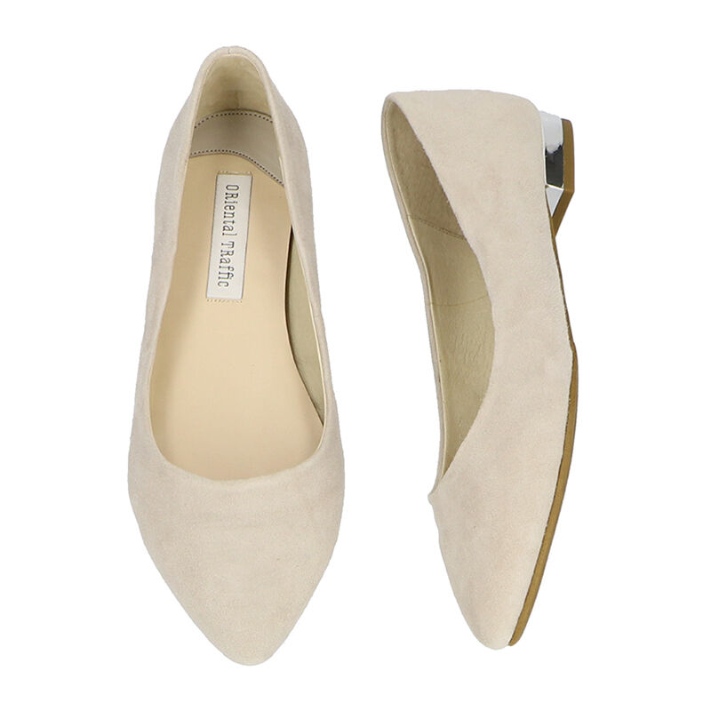 ORiental TRaffic「【アウトレット価格】本革スエードフラットパンプス/R-6002」|パンプス|