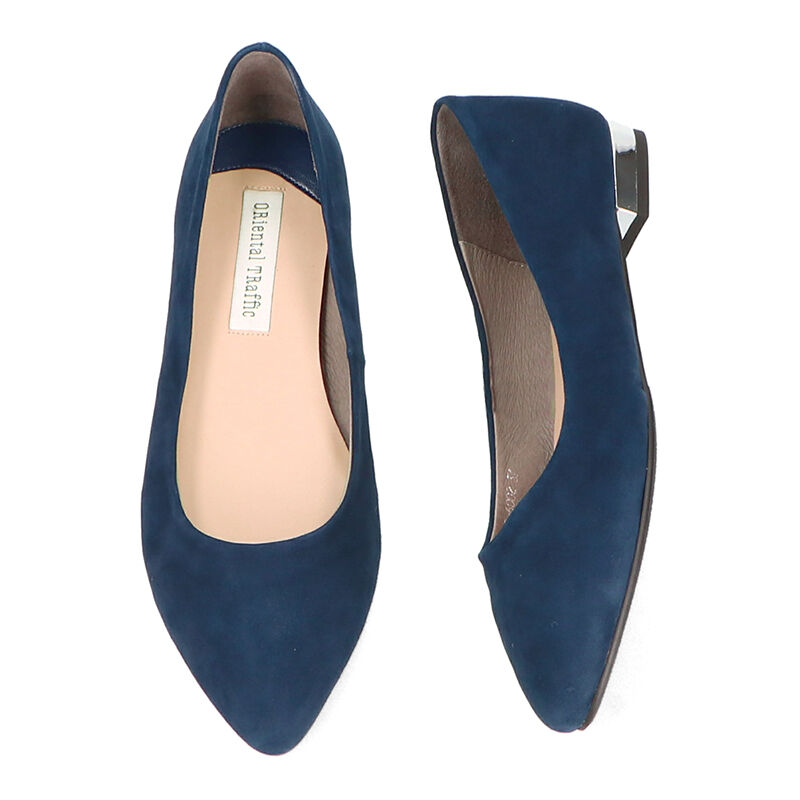 ORiental TRaffic「【アウトレット価格】本革スエードフラットパンプス/R-6002」|パンプス|