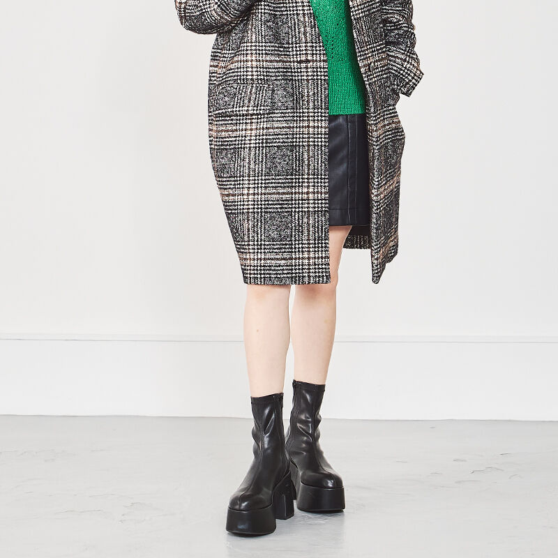 ORiental TRaffic「ラウンドトゥボリュームストレッチブーツ/21422」|ショートブーツ|