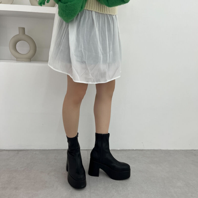 ORiental TRaffic「ラウンドトゥボリュームストレッチブーツ/21422」|ショートブーツ|